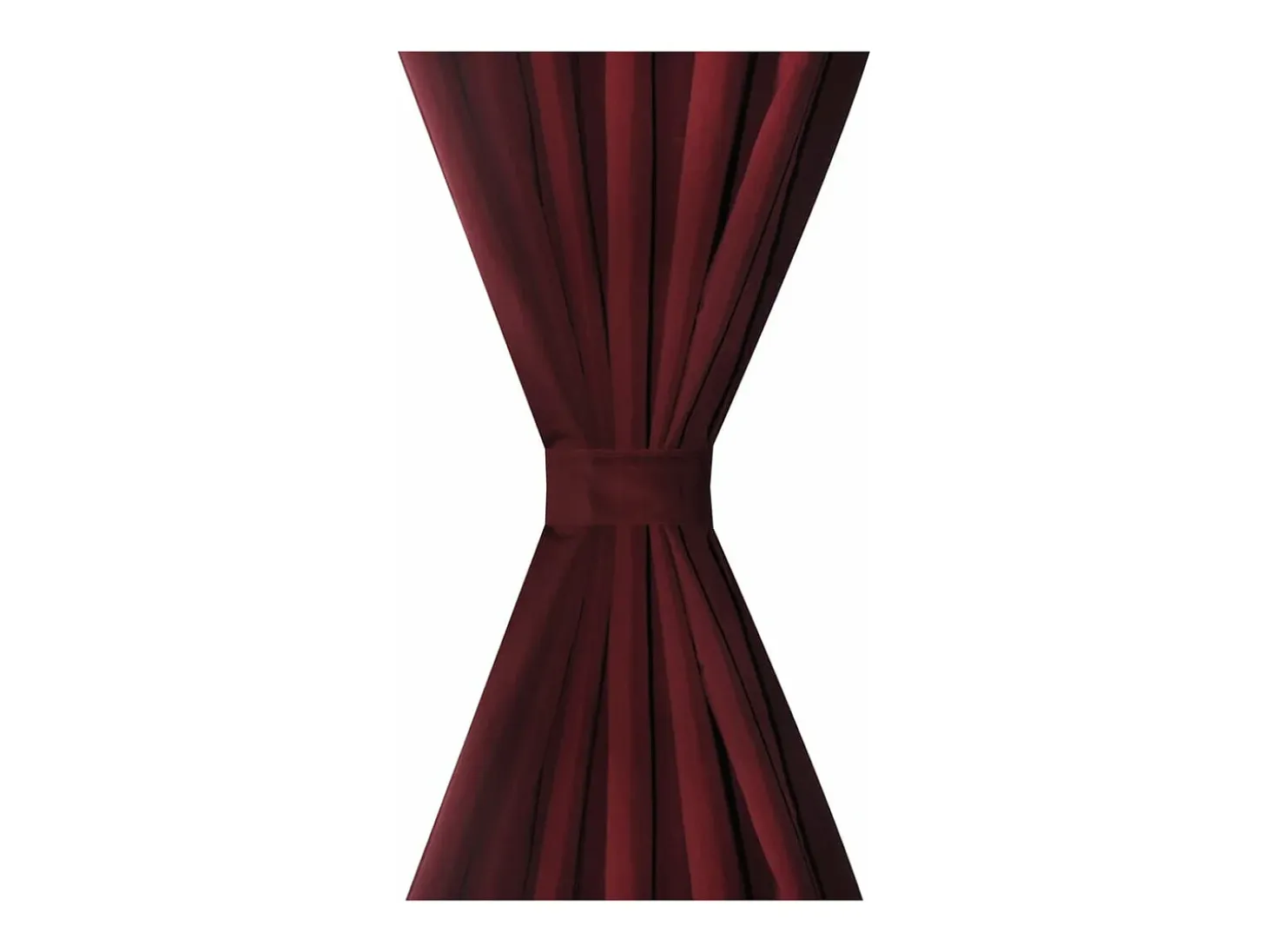 2 cortinas micro-satinadas con trabillas color burdeos, 140 x 175 cm ES745085
