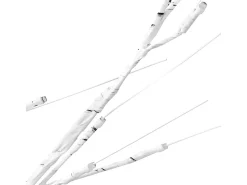 Abedul artificial blanco con 672 LEDs blanco cálido 400 cm