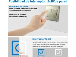 AICA espejo 80 x 60 cm ,rectangular ,luz led,antivaho y brillo regulable,función de memoria agapada