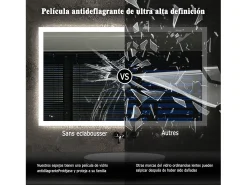 Clearance Aica Espejo de baño LED 120×70cm,antivaho,interruptor táctil Transparente