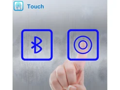 Aica Espejo^Espejo de baño LED 80×60cm,Bluetooth,Regulación continua,Antivaho Transparente