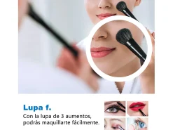 Aica Espejo de baño LED 160×80cm,Reloj,Lupa,Bluetooth Transparente