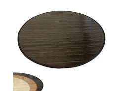 Alfombra 180 cm bambú marrón oscuro