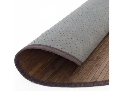 Alfombra 200 cm marrón oscuro Bambú
