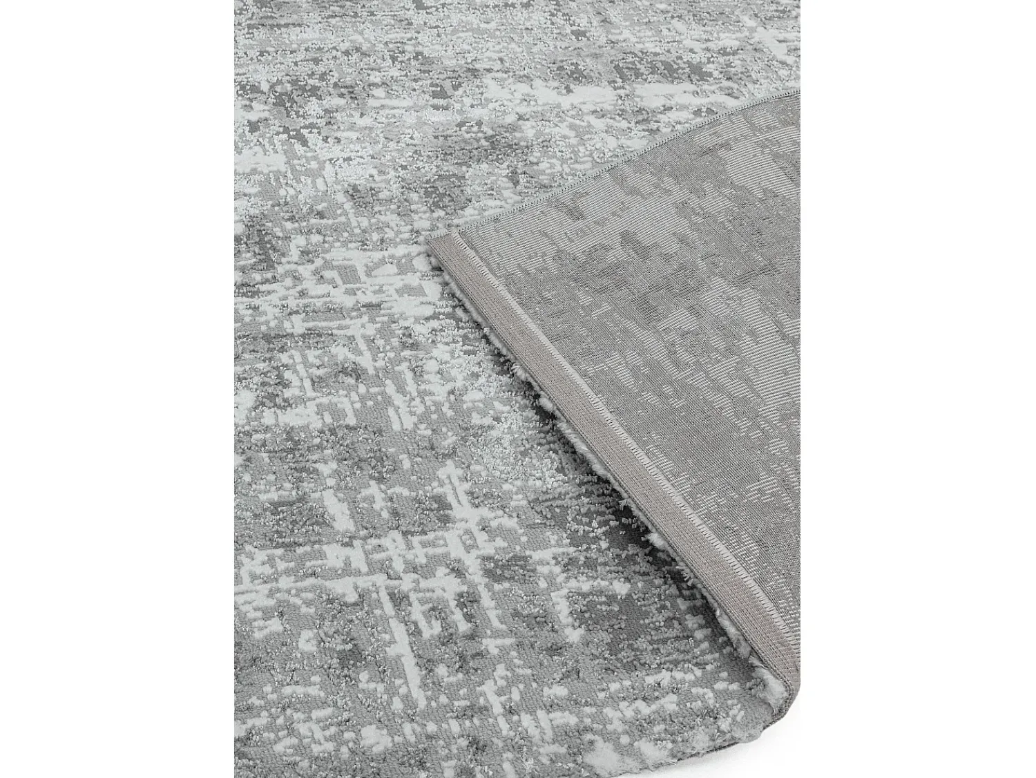 Alfombra De Salón^Alfombra abstracta - 120x170cm - gris, blanco, - Orion Abstract Silver Plateado