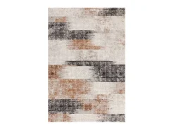 Alfombra De Salón^Alfombra abstracta - 200x290cm - , crema, negro - Kuza Lines Naranja