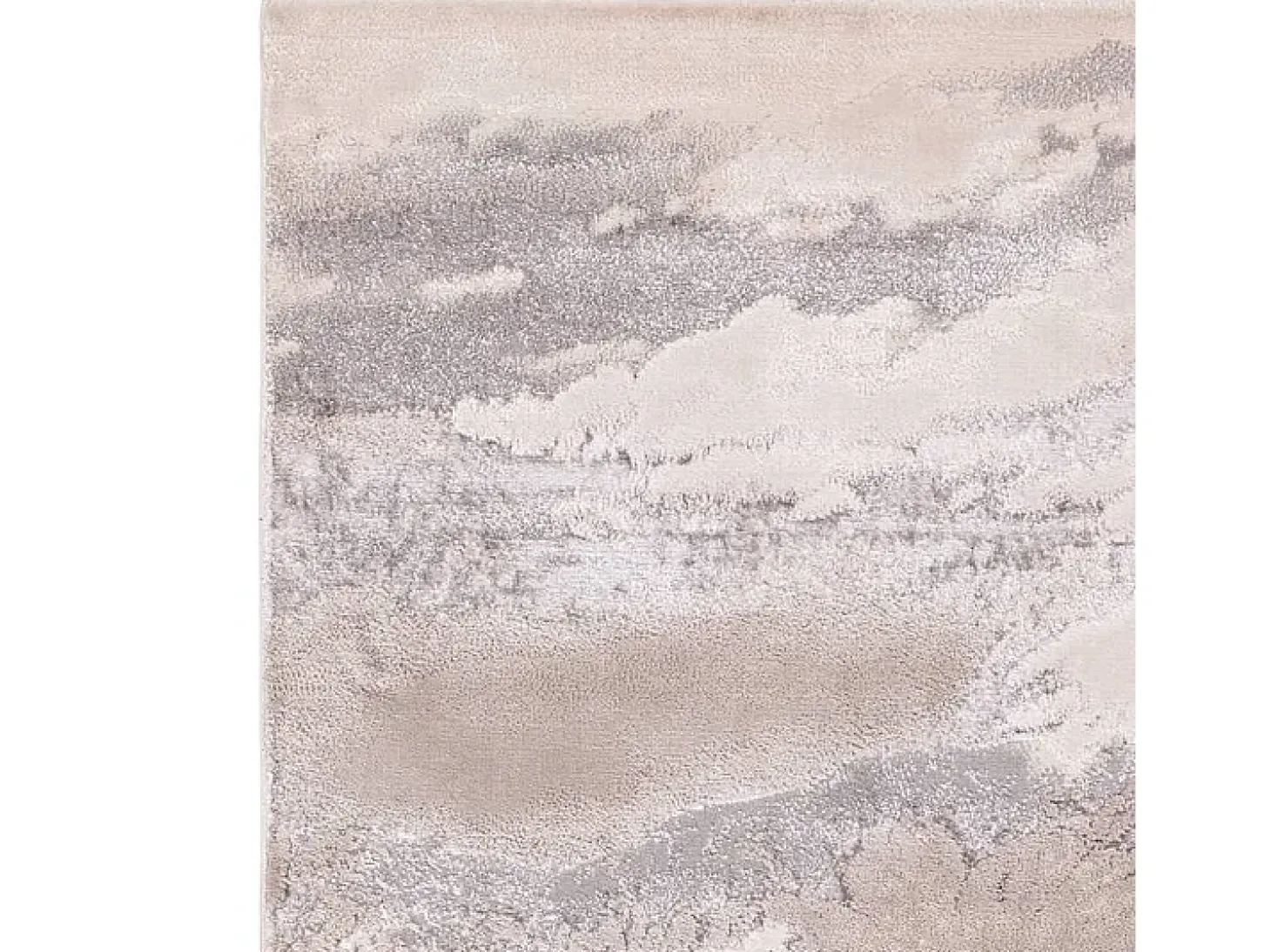 Alfombra abstracta - 200x290cm - plata, crema, gris - Aurora Cloud