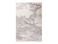 Alfombra abstracta - 200x290cm - plata, crema, gris - Aurora Cloud
