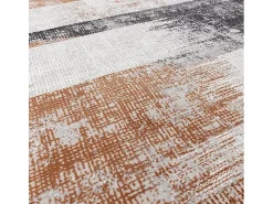 Outlet Alfombra abstracta - 120x170cm - , crema, negro - Kuza Lines Naranja