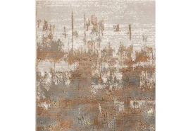 Alfombra abstracta - 160x230cm - , marrón, beige - Aurora Dune Dorado