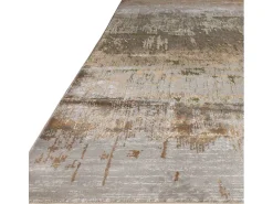 Alfombra abstracta - 160x230cm - , marrón, beige - Aurora Dune Dorado