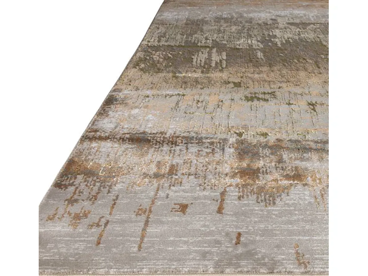 Alfombra abstracta - 160x230cm - , marrón, beige - Aurora Dune Dorado