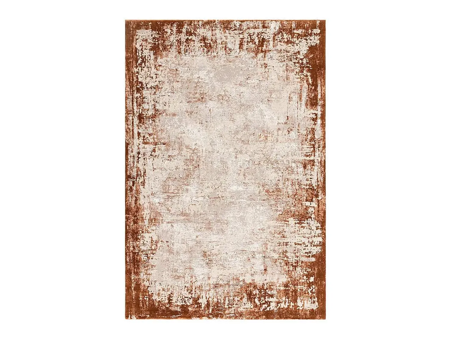 Alfombra De Salón^Alfombra abstracta - 160x230cm - , crema - Kuza Border Naranja