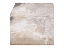 Alfombra abstracta - 120x170cm - beige, gris, plata - Aurora Etch