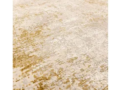 Alfombra abstracta - 120x170cm - oro, crema - Kuza Border