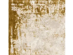 Alfombra abstracta - 120x170cm - oro, crema - Kuza Border