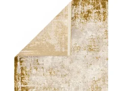 Alfombra abstracta - 120x170cm - oro, crema - Kuza Border