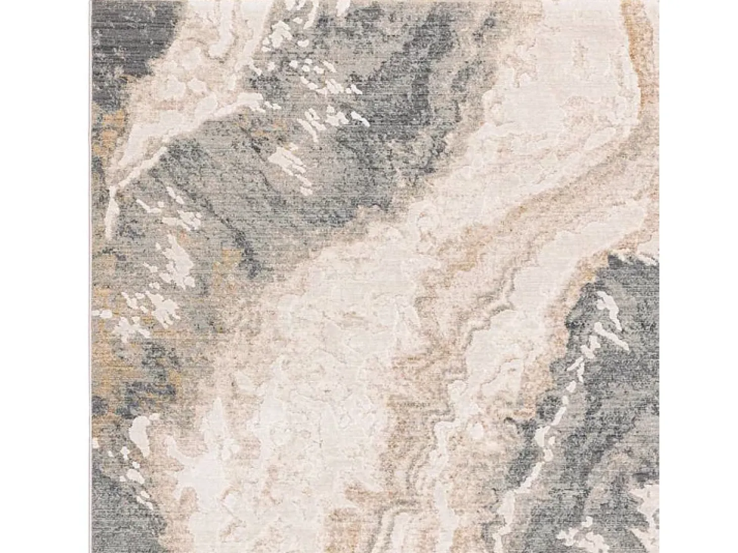 Alfombra abstracta - 160x240cm - gris, crema, oro - Seville Oro