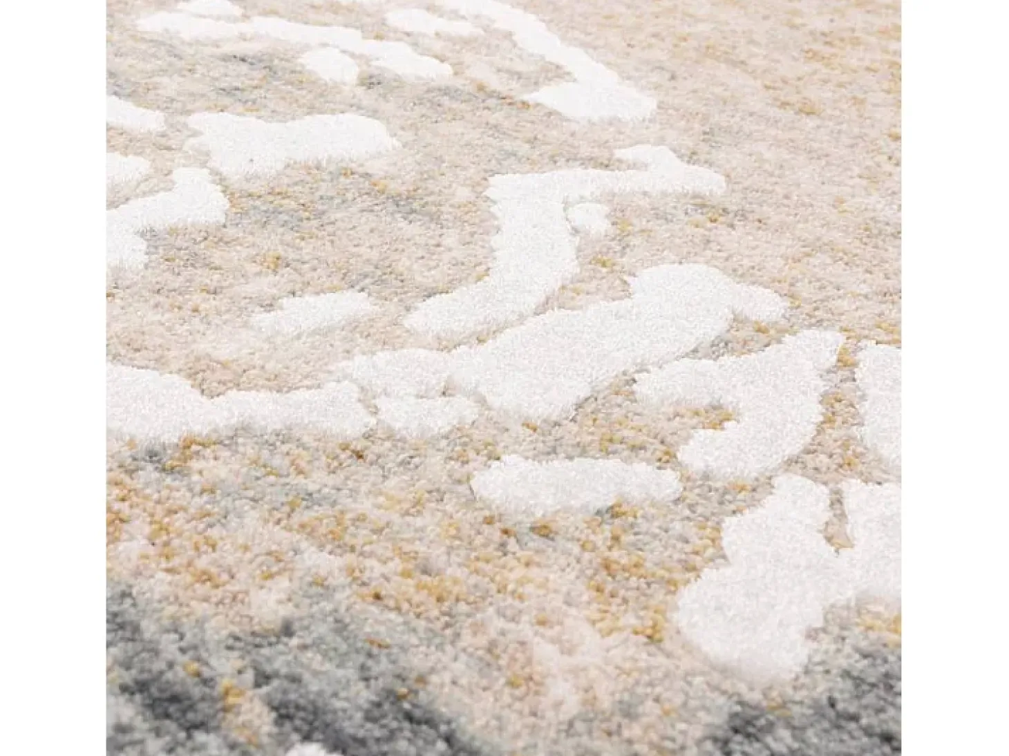 Alfombra abstracta - 160x240cm - gris, crema, oro - Seville Oro