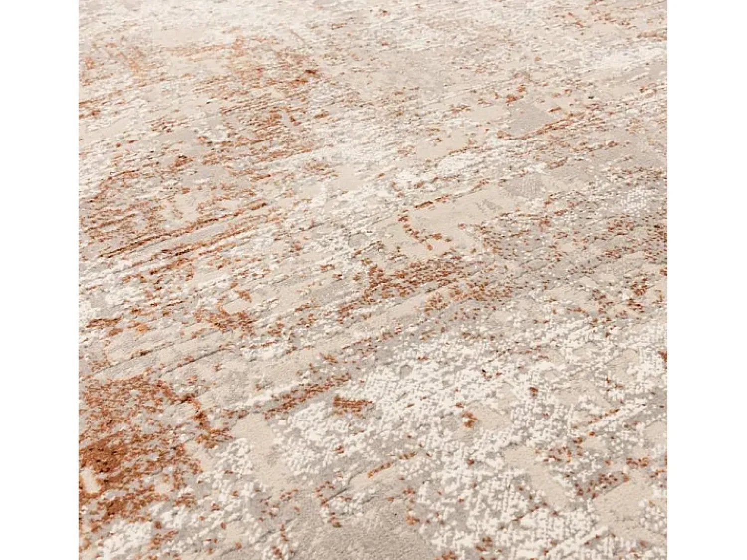 Alfombra De Salón^Alfombra abstracta - 200x290cm - , crema - Kuza Border Naranja