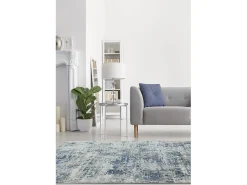 Alfombra abstracta - 160x230cm - gris, azul, blanco, - Orion Abstract Blue