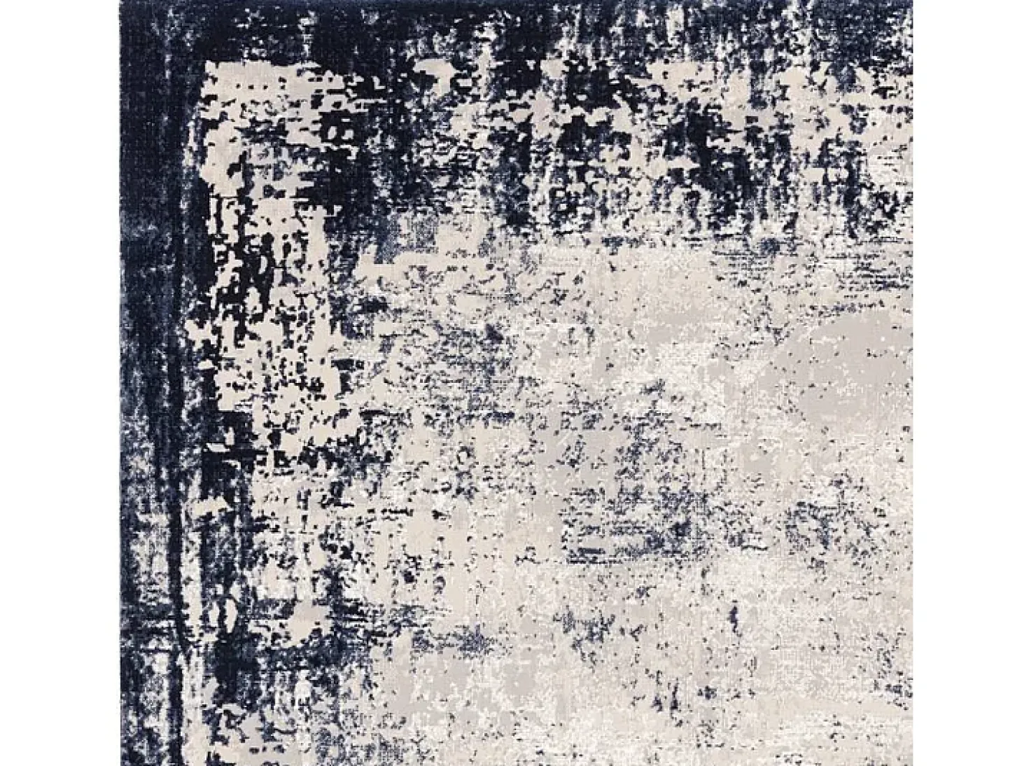 Alfombra abstracta - 200x290cm - azul marino, crema - Kuza Border