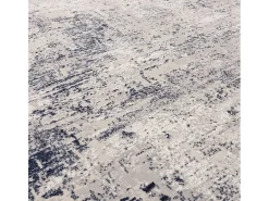 Alfombra abstracta - 200x290cm - azul marino, crema - Kuza Border
