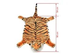 Hot Clicnbuy Alfombra afelpada de tigre 144 cm marrón Marru00f3n
