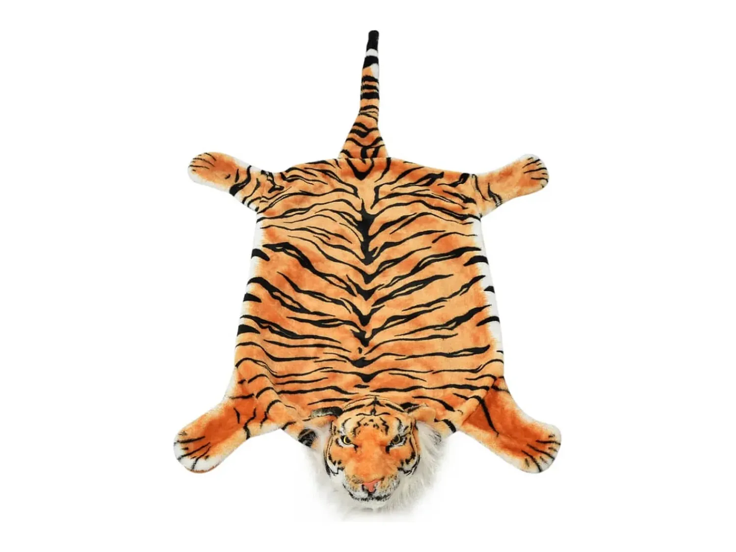 Hot Clicnbuy Alfombra afelpada de tigre 144 cm marrón Marru00f3n