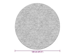 Alfombra antideslizante lavable φ120 cm gris