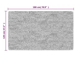 Alfombra De Cocina^Alfombra antideslizante lavable 120x180 cm Gris