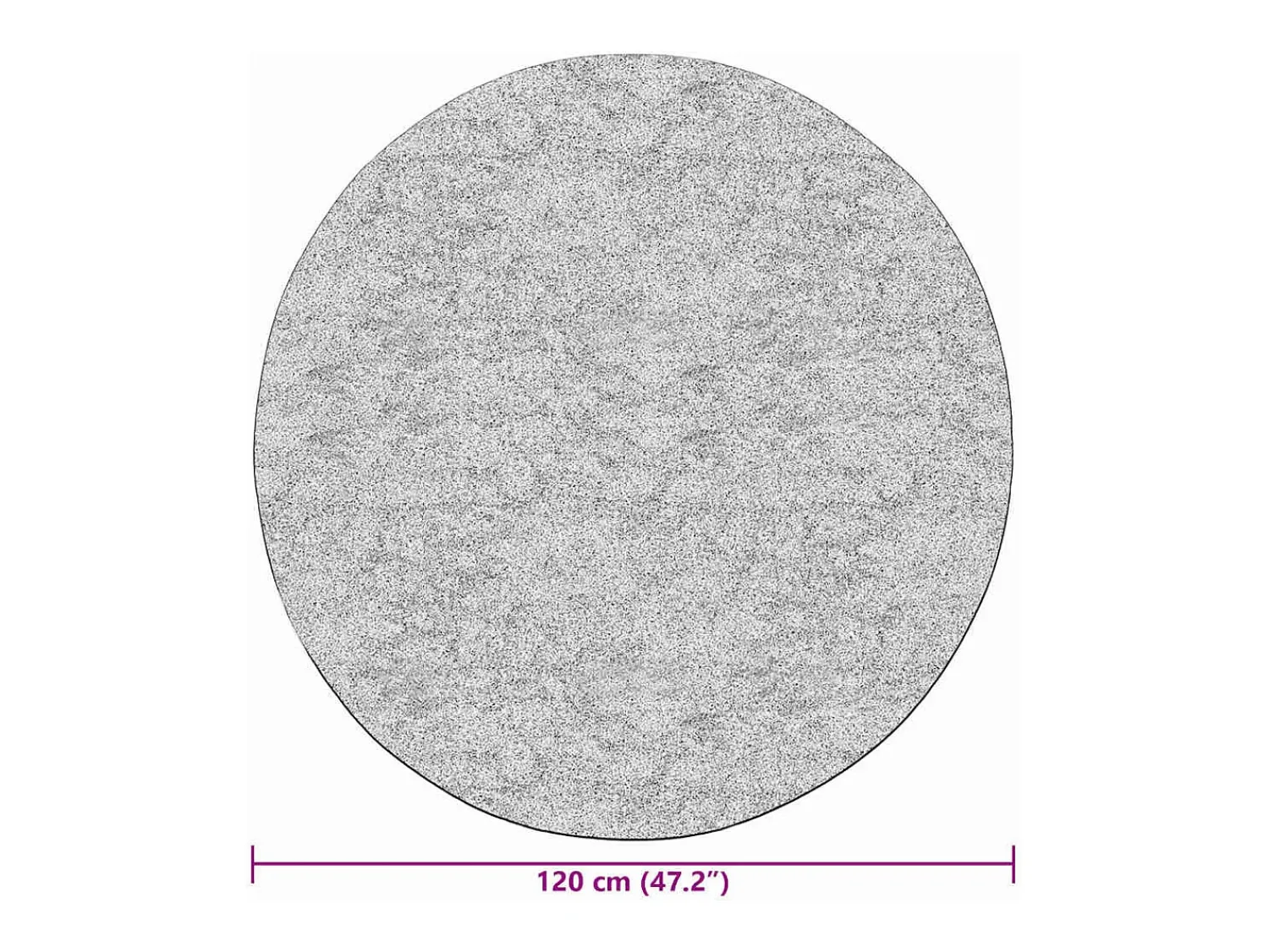 Hot Alfombra antideslizante lavable φ120 cm Gris