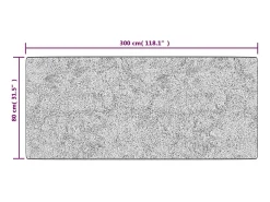 Sale Alfombra antideslizante lavable 80x300 cm Multicolor Gris