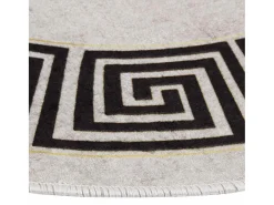 Alfombra antideslizante lavable φ120 cm claro Beige
