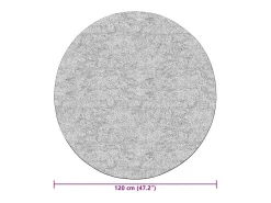Alfombra antideslizante lavable φ120 cm claro Beige
