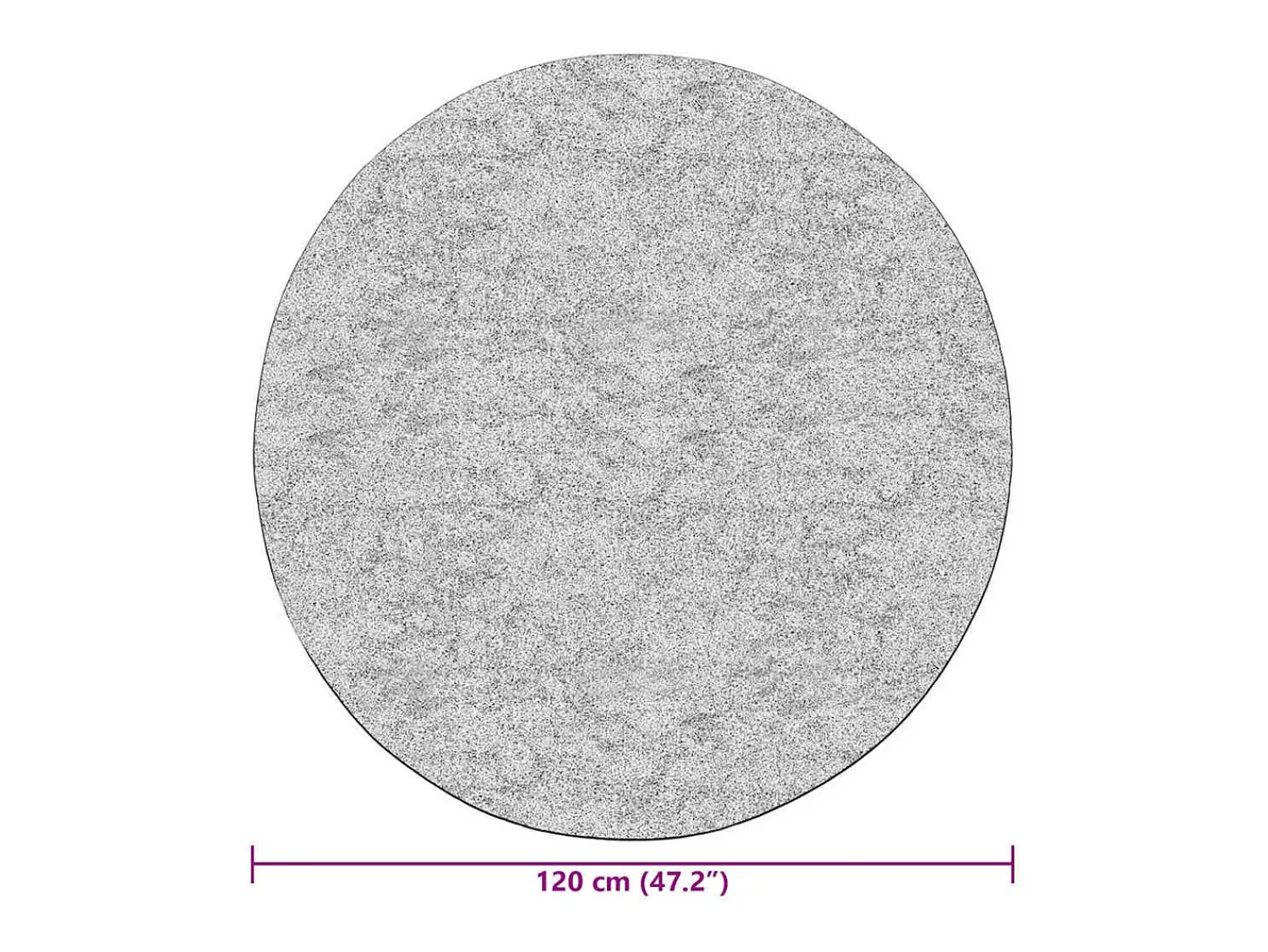 Alfombra antideslizante lavable φ120 cm claro Beige