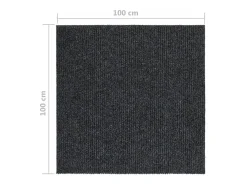 Sale Alfombra antracita de 100x100 cm Gris