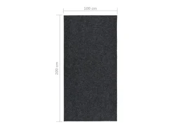 Alfombra antracita de 100x200 cm Gris