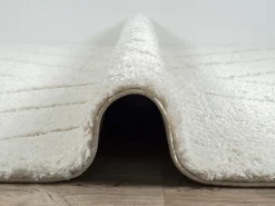 Alfombra Bahar Shaggy patrón triángulos, crema, 200 x 290 cm