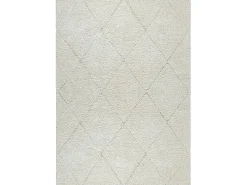 the carpet Alfombra De Salón^Alfombra Bahar Shaggy patrón rombos, , 160 x 230 cm Crema