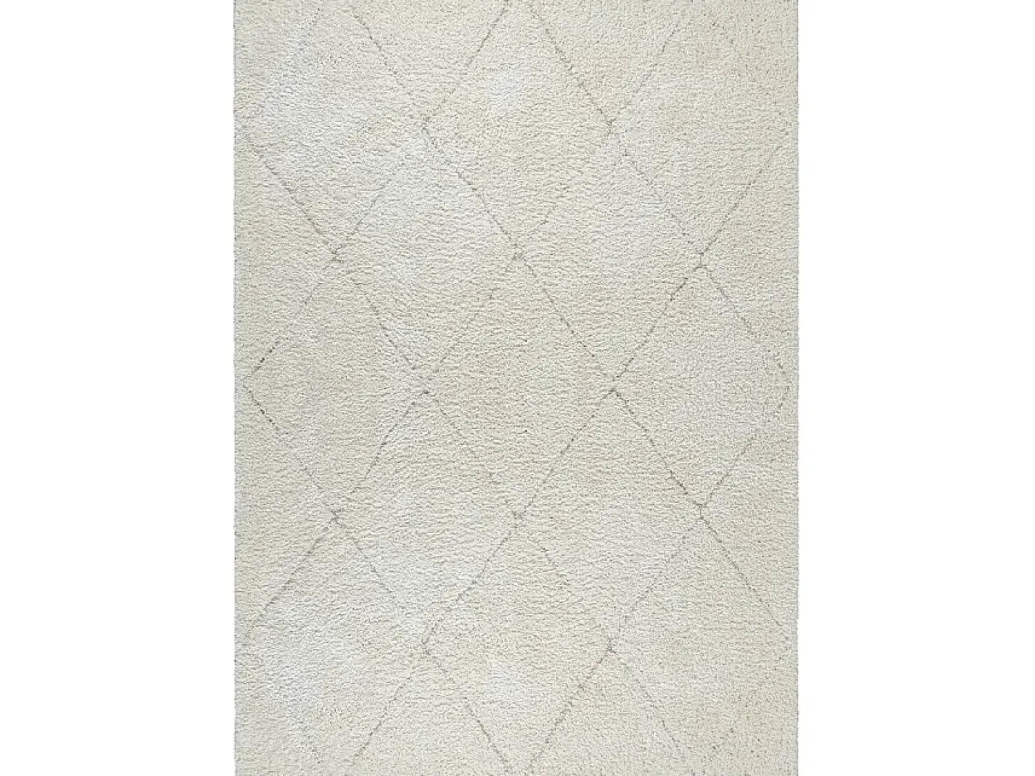 the carpet Alfombra De Salón^Alfombra Bahar Shaggy patrón rombos, , 160 x 230 cm Crema