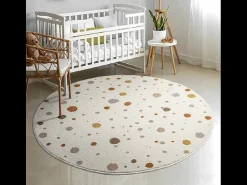 Sale the carpet Alfombra Beat Kids Moderna Bebé Niña Niño - - 120 cm Redonda Crema