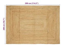 Alfombra De Cocina^Alfombra 200 x 290 cm Yute Beige