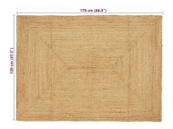 Alfombra beige 120 x 170 cm Yute