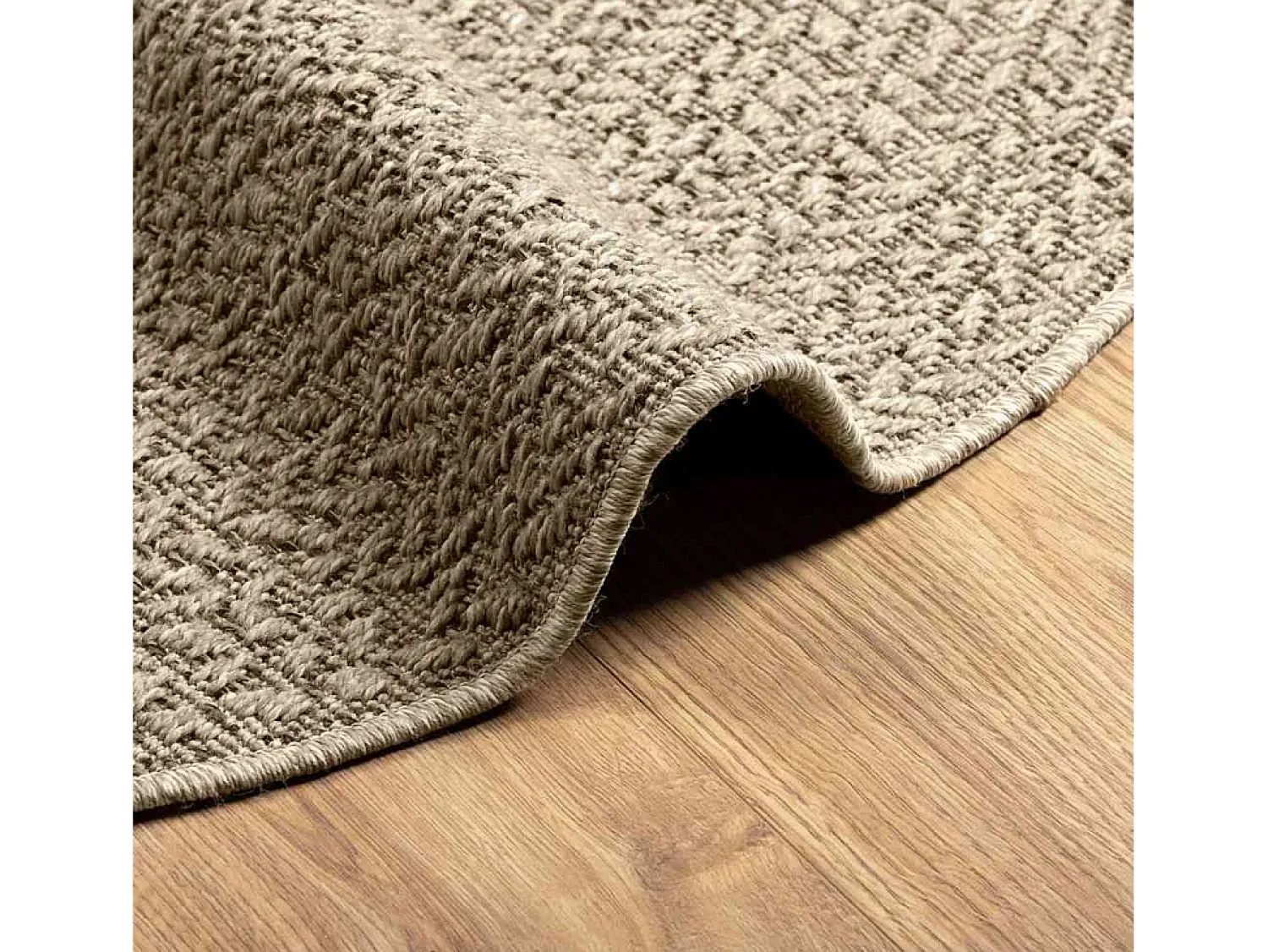 Alfombra De Cocina|Alfombra Redonda^Alfombra ZIZUR Ø 160cm aspecto yute para interior y exterior Beige