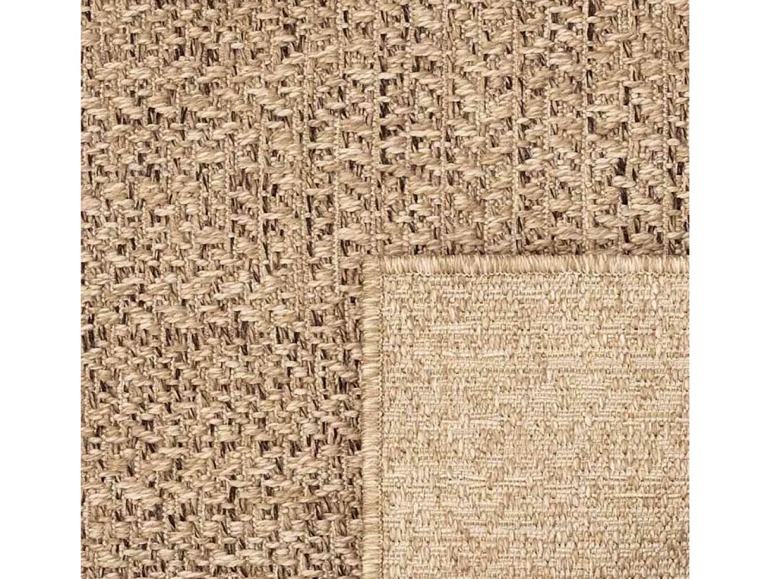 Outlet Alfombra ZIZUR 80x250 cm efecto yute para interior y exterior Beige
