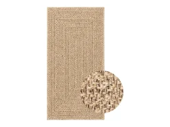 Outlet Alfombra ZIZUR 80x250 cm efecto yute para interior y exterior Beige