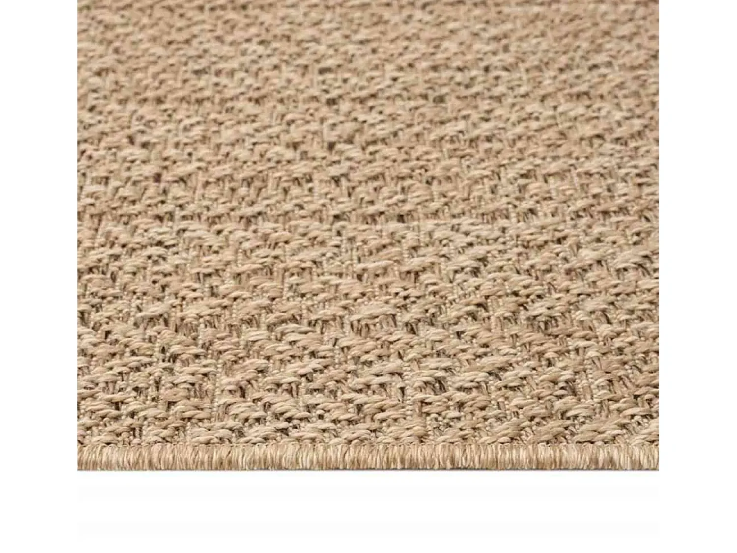 Outlet Alfombra ZIZUR 80x250 cm efecto yute para interior y exterior Beige