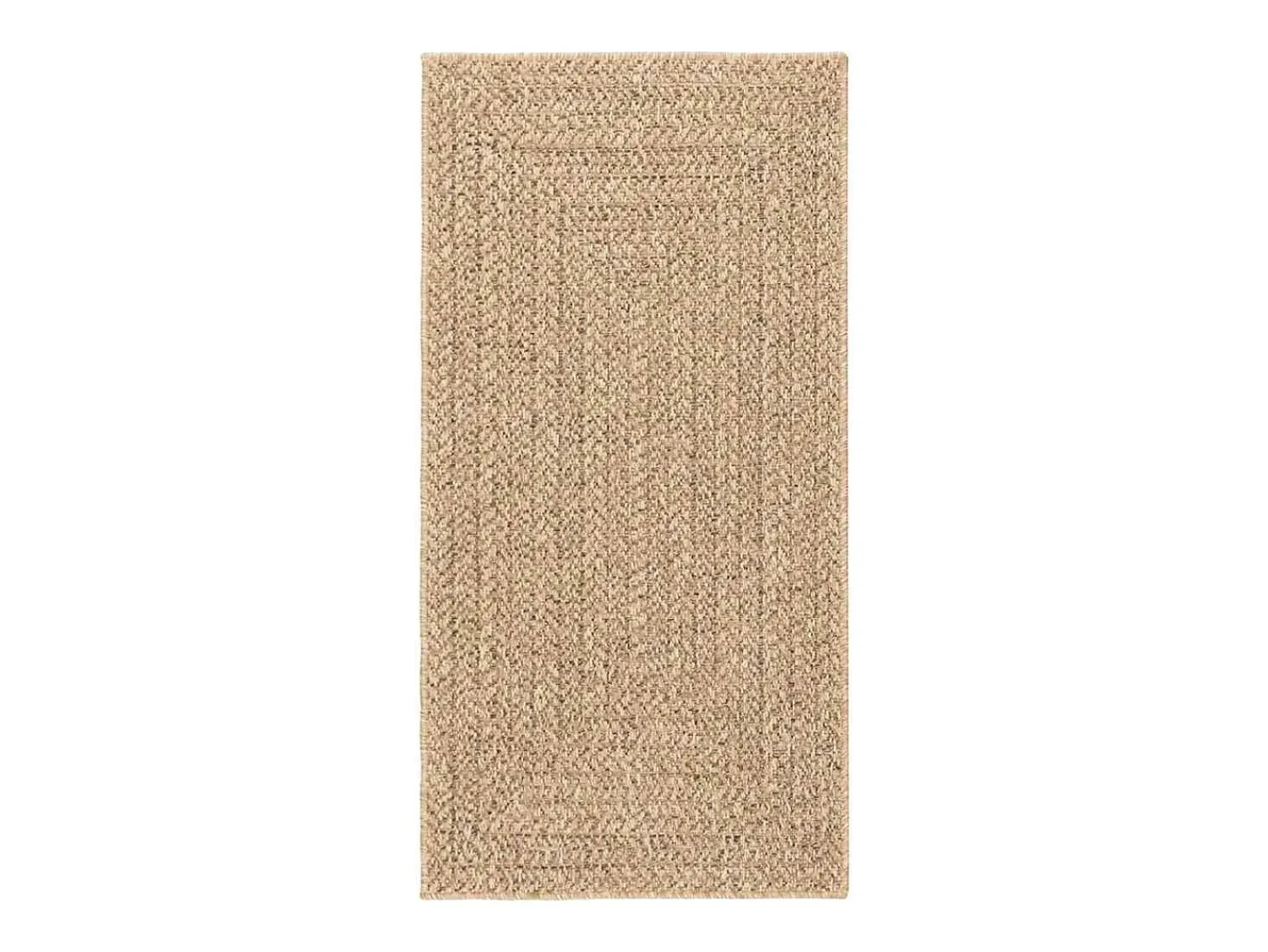 Outlet Alfombra ZIZUR 80x250 cm efecto yute para interior y exterior Beige