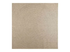 Outlet Alfombra ZIZUR 240x240 cm efecto yute para interior y exterior Beige